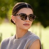 image:imageWearMe Pro Round Polarized Sunglasses for Women  Retro Classic UV400 Protection for Driving amp Everyday WearBeige Tortoise  Brown Gradient Lens