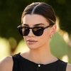 image:imageWearMe Pro Round Polarized Sunglasses for Women  Retro Classic UV400 Protection for Driving amp Everyday WearBlack Frame  Smoke Lens