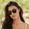image:imageWearMe Pro Round Polarized Sunglasses for Women  Retro Classic UV400 Protection for Driving amp Everyday WearCrystal Blue Frame  Smoke Lens