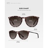 image:imageWearMe Pro Round Polarized Sunglasses for Women  UV400 Protection Lightweight Frame Vintage Retro StyleBeige Tortoise Frame  Brown Gradient Lens