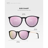 image:imageWearMe Pro Round Polarized Sunglasses for Women  UV400 Protection Lightweight Frame Vintage Retro StyleBlack FrameMirror Pink Lens