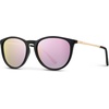 image:imageWearMe Pro Round Polarized Sunglasses for Women  UV400 Protection Lightweight Frame Vintage Retro StyleBlack FrameMirror Pink Lens