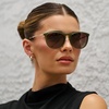 image:imageWearMe Pro Round Polarized Sunglasses for Women  UV400 Protection Lightweight Frame Vintage Retro StyleOlive Green  Brown Gradient Lens