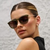 image:imageWearMe Pro Round Polarized Sunglasses for Women  UV400 Protection Lightweight Frame Vintage Retro StyleOlive Green  Brown Gradient Lens