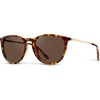 image:imageWearMe Pro Round Polarized Sunglasses for Women  UV400 Protection Lightweight Frame Vintage Retro StyleTortoise FrameBrown Lens