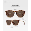 image:imageWearMe Pro Round Polarized Sunglasses for Women  UV400 Protection Lightweight Frame Vintage Retro StyleTortoise FrameBrown Lens