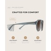 image:imageWearMe Pro Rounded Retro Aviator Sunglasses for Men and Women  Polarized Lenses Double Bridge DesignDenim Blue Frame  Brown Gradient Lens