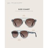 image:imageWearMe Pro Rounded Retro Aviator Sunglasses for Men and Women  Polarized Lenses Double Bridge DesignDenim Blue Frame  Brown Gradient Lens