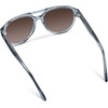 image:imageWearMe Pro Rounded Retro Aviator Sunglasses for Men and Women  Polarized Lenses Double Bridge DesignDenim Blue Frame  Brown Gradient Lens