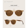 image:imageWearMe Pro WMP Eyewear  Classic Round Polarized Sunglasses for Men  Retro Design with UV ProtectionCrystal Brown Marble  Brown Lens