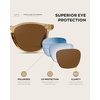 image:imageWearMe Pro WMP Eyewear  Classic Round Polarized Sunglasses for Men  Retro Design with UV ProtectionCrystal Brown Marble  Brown Lens