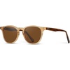 image:imageWearMe Pro WMP Eyewear  Classic Round Polarized Sunglasses for Men  Retro Design with UV ProtectionCrystal Brown Marble  Brown Lens