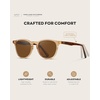 image:imageWearMe Pro WMP Eyewear  Classic Round Polarized Sunglasses for Men  Retro Design with UV ProtectionCrystal Brown Marble  Brown Lens