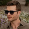 image:imageWearMe Pro WMP Eyewear  Classic Round Polarized Sunglasses for Men  Retro Design with UV ProtectionCrystal Cobalt  Black Gradient Lens