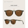 image:imageWearMe Pro WMP Eyewear  Classic Round Polarized Sunglasses for Men  Retro Design with UV ProtectionCrystal Sage  Brown Lens
