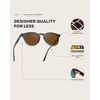 image:imageWearMe Pro WMP Eyewear  Classic Round Polarized Sunglasses for Men  Retro Design with UV ProtectionCrystal Sage  Brown Lens