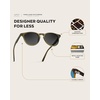 image:imageWearMe Pro WMP Eyewear  Classic Round Polarized Sunglasses for Men  Retro Design with UV ProtectionMilky Saguaro Green  Black Gradient Lens