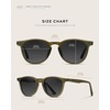 image:imageWearMe Pro WMP Eyewear  Classic Round Polarized Sunglasses for Men  Retro Design with UV ProtectionMilky Saguaro Green  Black Gradient Lens