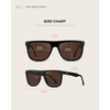 image:imageWearMe Pro WMP Eyewear  Mens Bold FlatTop Square Sunglasses Polarized Lenses 100 UV Protection Lightweight amp DurableBlack  Brown Lens