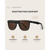 image:imageWearMe Pro WMP Eyewear  Mens Bold FlatTop Square Sunglasses Polarized Lenses 100 UV Protection Lightweight amp DurableBlack  Brown Lens