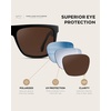 image:imageWearMe Pro WMP Eyewear  Mens Bold FlatTop Square Sunglasses Polarized Lenses 100 UV Protection Lightweight amp DurableBlack  Brown Lens