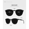 image:imageWearMe Pro WMP Eyewear  Mens Classic Round Polarized Sunglasses Premium Slim Acetate Frame with Dashed Rivet DetailsBlack  Triple Black Lens