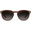 image:imageWearMe Pro WMP Eyewear  Mens Classic Round Polarized Sunglasses Premium Slim Acetate Frame with Dashed Rivet DetailsBurnt Cedar Brown  Oak Brown Gradient Lens