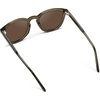 image:imageWearMe Pro WMP Eyewear  Mens Classic Round Polarized Sunglasses Premium Slim Acetate Frame with Dashed Rivet DetailsDark Moss Green  Brown Lens