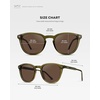image:imageWearMe Pro WMP Eyewear  Mens Classic Round Polarized Sunglasses Premium Slim Acetate Frame with Dashed Rivet DetailsDark Moss Green  Brown Lens