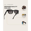 image:imageWearMe Pro WMP Eyewear  Mens Classic Square Sunglasses Lightweight Acetate Frame with Polarized Lenses 100 UV ProtectionBlack  Grey Gradient Lens