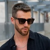 image:imageWearMe Pro WMP Eyewear  Mens Classic Square Sunglasses Lightweight Acetate Frame with Polarized Lenses 100 UV ProtectionBrown Tortoise  Gradient Brown Lens