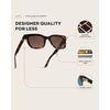 image:imageWearMe Pro WMP Eyewear  Mens Classic Square Sunglasses Lightweight Acetate Frame with Polarized Lenses 100 UV ProtectionBrown Tortoise  Gradient Brown Lens