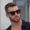 image:imageWearMe Pro WMP Eyewear  Mens Classic Square Sunglasses Lightweight Acetate Frame with Polarized Lenses 100 UV ProtectionRed Garnet  Gradient Amber Lens