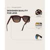 image:imageWearMe Pro WMP Eyewear  Mens Classic Square Sunglasses Lightweight Acetate Frame with Polarized Lenses 100 UV ProtectionRed Garnet  Gradient Amber Lens