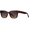 image:imageWearMe Pro WMP Eyewear  Mens Classic Square Sunglasses Lightweight Acetate Frame with Polarized Lenses 100 UV ProtectionRed Garnet  Gradient Amber Lens