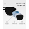 image:imageWearMe Pro WMP Eyewear  Mens Polarized Aviator Sunglasses Double Bridge Modern Acetate FrameBlack  Triple Black Lens