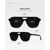 image:imageWearMe Pro WMP Eyewear  Mens Polarized Aviator Sunglasses Double Bridge Modern Acetate FrameBlack  Triple Black Lens