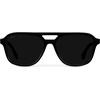 image:imageWearMe Pro WMP Eyewear  Mens Polarized Aviator Sunglasses Double Bridge Modern Acetate FrameBlack  Triple Black Lens