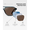 image:imageWearMe Pro WMP Eyewear  Mens Polarized Aviator Sunglasses Double Bridge Modern Acetate FrameCrystal Stone Blue  Brown Lens