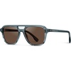 image:imageWearMe Pro WMP Eyewear  Mens Polarized Aviator Sunglasses Double Bridge Modern Acetate FrameCrystal Stone Blue  Brown Lens