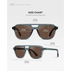 image:imageWearMe Pro WMP Eyewear  Mens Polarized Aviator Sunglasses Double Bridge Modern Acetate FrameCrystal Stone Blue  Brown Lens