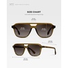 image:imageWearMe Pro WMP Eyewear  Mens Polarized Aviator Sunglasses Double Bridge Modern Acetate FrameCrystal Verde  Brown Gradient Lens
