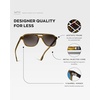 image:imageWearMe Pro WMP Eyewear  Mens Polarized Aviator Sunglasses Double Bridge Modern Acetate FrameCrystal Verde  Brown Gradient Lens