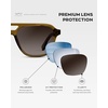 image:imageWearMe Pro WMP Eyewear  Mens Polarized Aviator Sunglasses Double Bridge Modern Acetate FrameCrystal Verde  Brown Gradient Lens