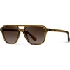 image:imageWearMe Pro WMP Eyewear  Mens Polarized Aviator Sunglasses Double Bridge Modern Acetate FrameCrystal Verde  Brown Gradient Lens