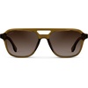 image:imageWearMe Pro WMP Eyewear  Mens Polarized Aviator Sunglasses Double Bridge Modern Acetate FrameCrystal Verde  Brown Gradient Lens