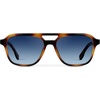 image:imageWearMe Pro WMP Eyewear  Mens Polarized Aviator Sunglasses Double Bridge Modern Acetate FrameWhiskey Brown Tortoise  Blue Gradient Lens