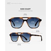 image:imageWearMe Pro WMP Eyewear  Mens Polarized Aviator Sunglasses Double Bridge Modern Acetate FrameWhiskey Brown Tortoise  Blue Gradient Lens