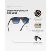 image:imageWearMe Pro WMP Eyewear  Mens Polarized Aviator Sunglasses Double Bridge Modern Acetate FrameWhiskey Brown Tortoise  Blue Gradient Lens