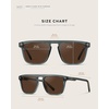 image:imageWearMe Pro WMP Eyewear  Mens Polarized Bold Geometric Flat Top Key Hole Design Acetate Frame SunglassesCrystal Stone Blue  Brown Lens